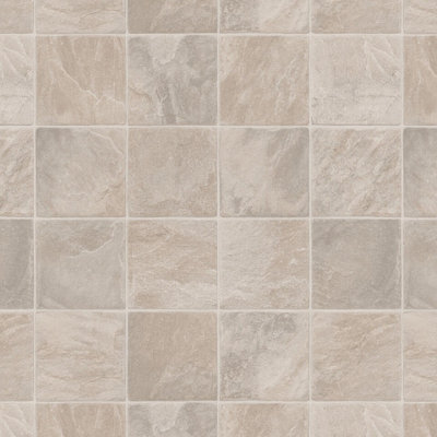 Goliath Granit Tile Vinyl by Remland (Grege, 1m x 2m)