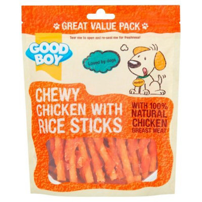 Good Boy Chewy Chicken with Rice Sticks 300g (Pack of 3) Price Comparisons | Compare The Build