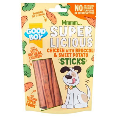 Good Boy Chicken with Broccoli & Sweet Potato Sticks 100g (Pack of 12)