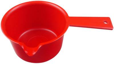 Good2Heat Microwave Cookware Red Round Plastic Dishwasher Safe Saucepan with Pouring Lip 600ml