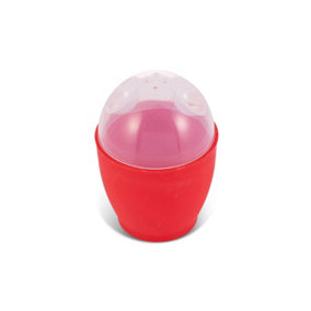 Good2Heat Microwave Cookware Red Round Plastic Easy Clean Bpa Free Egg Cooker Kitchen Tool with Lid