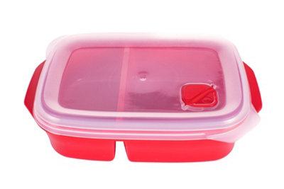 Good2Heat Plus Microwave Cookware Red Rectangular Plastic 2 Compartment ...