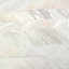 GoodHome Sphene Striped Brush Stroke White Wallpaper Glitter Textured Vinyl