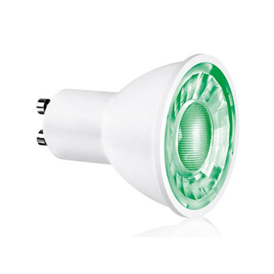 GOODWIN GWGU10DLEDG GU10 Standard & Dimmable Coloured Led Light 5W, GREEN