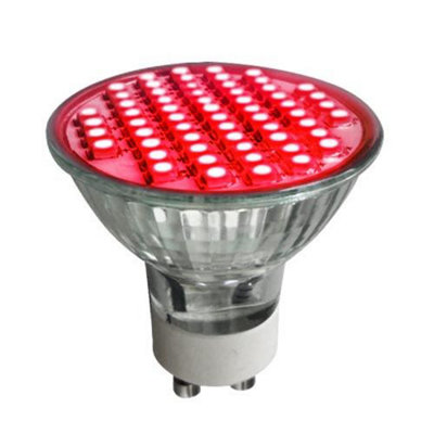 GOODWIN GWGU10DLEDR GU10 Standard & Dimmable Coloured Led Light 4W, RED