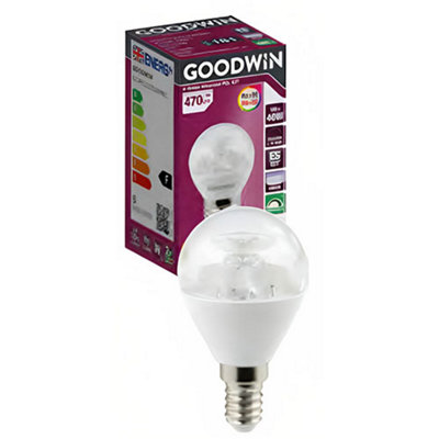 GOODWIN Mini Globe Clear E14 260D 5W/40W 470lm Dimmable Ra90 6500K LED Lamp