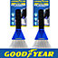 Goodyear 2 Pack Ice Scraper Extra Wide Blade Head Ice Breaker Foam Handle