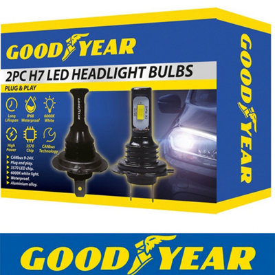 Goodyear 2 X H7 LED Car Headlight Bulbs Plug Play 6000K CANbus Replace Xenons