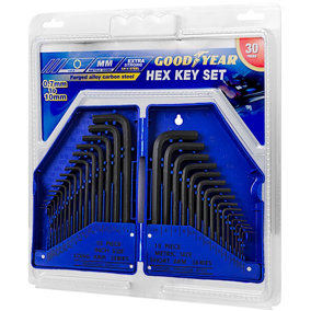 Goodyear 30pc Metric & Imperial Hex Allen Key Set