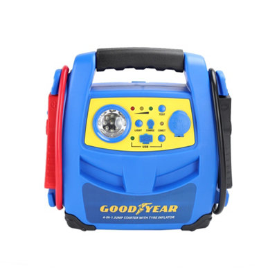 Goodyear 4-In-1 Car Battery Jump Starter Tyre Inflator Quick Charger Power Bank
