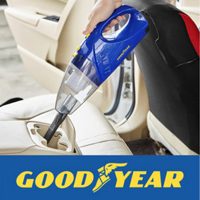 Goodyear 60W 12v Wet and Dry Car Vacuum Cleaner Long Cord Cyclone Filter Bagless