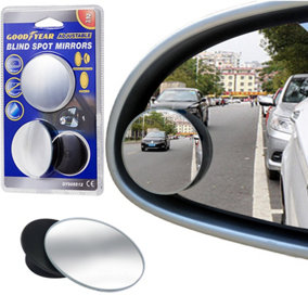 Goodyear Blind Spot Stick-On Mirrors Adjustable Protect Alloy Wheels Protector