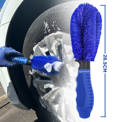 Goodyear Car Alloy Wheel Brush Cleaning Non-Scratch Bristles Motorcycle Bike - 3