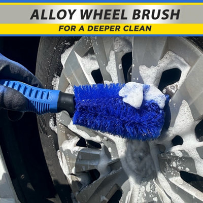 Goodyear Car Alloy Wheel Brush Cleaning Non-Scratch Bristles Motorcycle Bike - 4