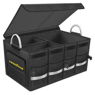 Goodyear Car Boot Multipurpose Organizer Protector Detachable Lid Waterproof