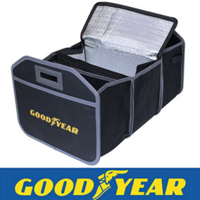 Goodyear Car Boot Organiser Collapsible Shopping Tidy Storage Bag + Cooler bag