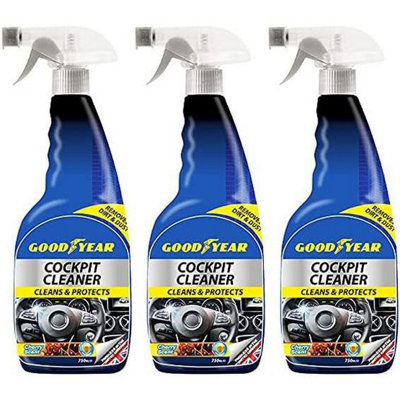 Goodyear COCKPIT Cleaner- 750ml Trigger Spray CHERRY Scent (Pack of 3)