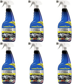 Goodyear COCKPIT Cleaner- 750ml Trigger Spray CHERRY Scent (Pack of 6)