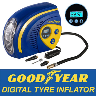 Goodyear Digital Car Tyre Air Inflator Compressor Inflatables Swimming Pool