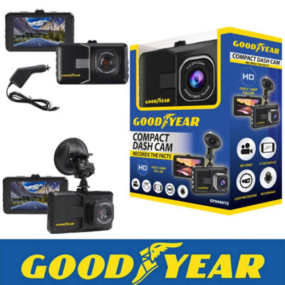 Goodyear Full HD Compact Dash Cam with 3'' LED Display Camera Video Recorder
