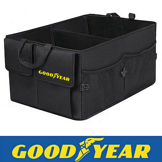 Goodyear Heavy Duty Collapsible Car Boot Organiser Tidy Storage Box Foldable