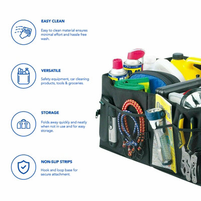 Goodyear Heavy Duty Collapsible Car Boot Organiser Tidy Storage Box Foldable - 4