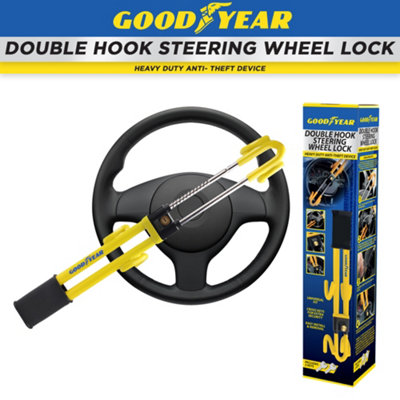 Goodyear Heavy Duty Dual Style Steering Wheel Lock Car Van Security - 3