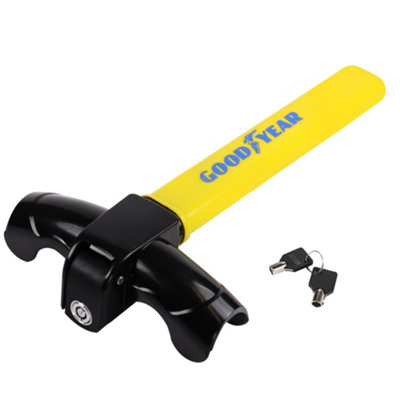 Goodyear Heavy Duty Universal T Shape Steering Wheel Lock Security