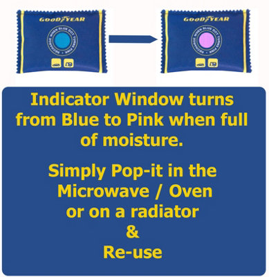 Goodyear Large Car Home Dehumidifier Dry Bag Reusable Moisture Damp Absorber - 5