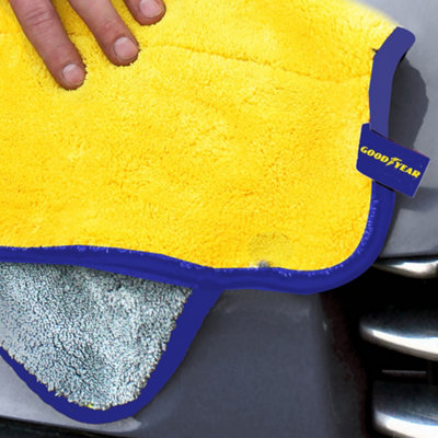 Goodyear Large Super Absorbent Car Wash Microfiber Towel Cloth Car Cleaning - 3