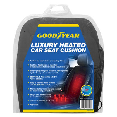 Goodyear Luxury Heated Car Seat Cushion