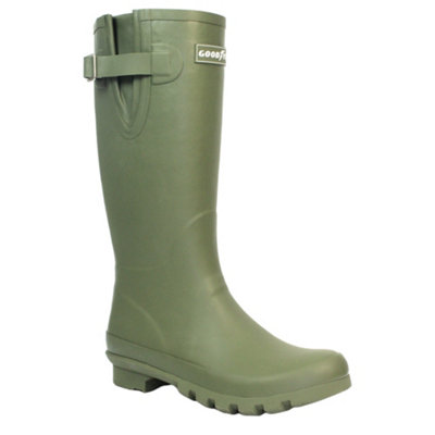 Goodyear Mens Petersfield Rubber Wellington Boots Green (3 UK)