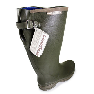 Goodyear Mens Stream Wellington Boots Green (10.5 UK)