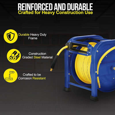 Goodyear Luchtslanghaspel Intrekbaar - 9,5 Mm X 15 M, SBR Rubber, 20 Bar, Industrieel Staal