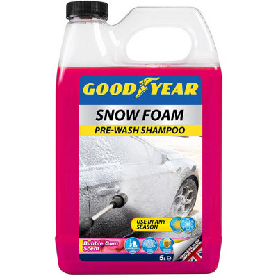 Goodyear Snow Foam Shampoo Car Wash 5L pH Neutral Bubblegum Scent (1