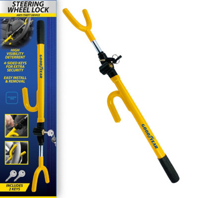 Goodyear Steering Wheel Lock AntiTheft Security Car Van Vehicle Safety Universal - 3