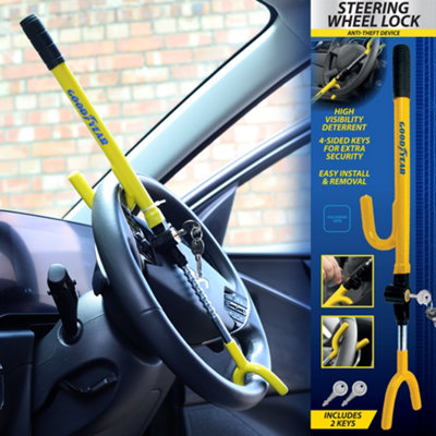 Goodyear Steering Wheel Lock AntiTheft Security Car Van Vehicle Safety Universal - 4
