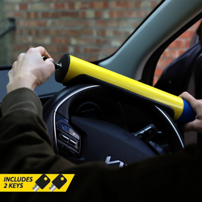 Goodyear Steering Wheel Lock Universal Baseball Bat Style Car Vehicle - 5