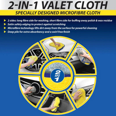 Blue Super Soft Microfiber Cleaning Cloth - 300x400mm, Multi-Use For Home, Car, Polish & Wax