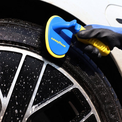 Goodyear Washing Clean Car Wheel Cleaning Brush Tool Tire Alloy Soft Bristle Cleaner - 5
