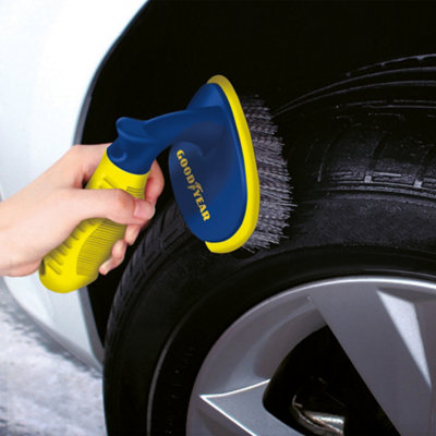 Goodyear Washing Clean Car Wheel Cleaning Brush Tool Tire Alloy Soft Bristle Cleaner - 6