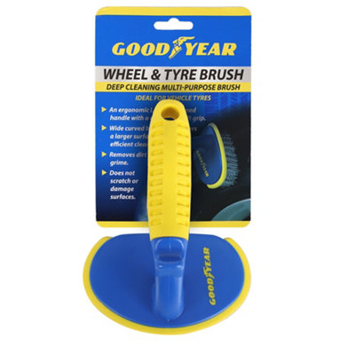Goodyear Washing Clean Car Wheel Cleaning Brush Tool Tire Alloy Soft Bristle Cleaner - 8