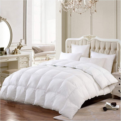 Goose Feather & Down Duvets 100% Cotton Fabric Anti Dust Mite & Down Proof Quilt Luxury Anti allergen Box Stitch Quilt