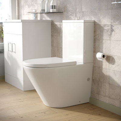 Gordonia Cloakroom Rimless Close Coupled WC Toilet - 3