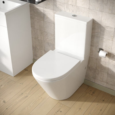 Gordonia Cloakroom Rimless Close Coupled WC Toilet - 4