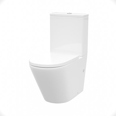 Gordonia Cloakroom Rimless Close Coupled WC Toilet - 5