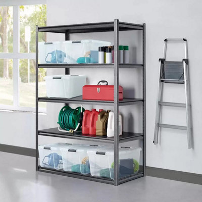 Gorilla 5 Tier Heavy Duty Storage Rack 6x4x2ft - Bolt-Free Steel ...