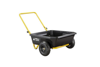 Gorilla Carts 4 Cu. Ft Poly Yard Cart, 300-pound Capacity, Garden Cart ...