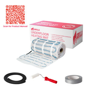 GORILLA - Electric Underfloor Heating 100w Sticky Mat Kit - 1m2