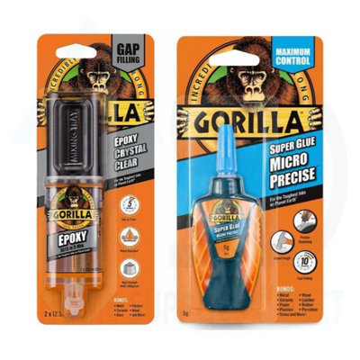 Gorilla Epoxy 25ml & Strong Adhesive 5g Micro Precise Set - Strong ...